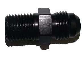 -6 AN JIC Male TO 1/4" NPT Male Fitting - Black Anodized